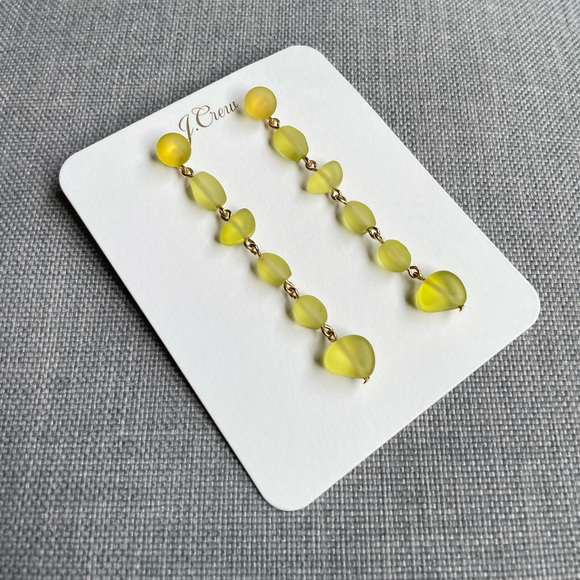 J.Crew Stacked Sea Glass Drop Earrings with a pouch - Picture 5 of 5